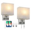 Juego de 2 lámparas de pared modernas con cable_1