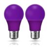 Bombillas LED moradas bombilla LED negra A19 de 9 W_1