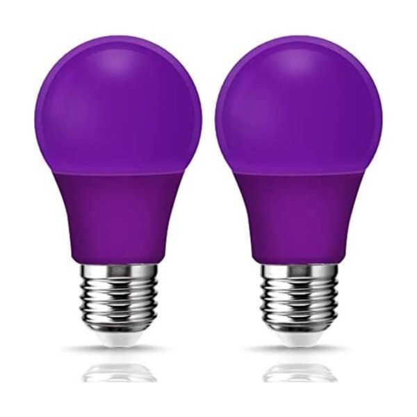 Bombillas LED moradas bombilla LED negra A19 de 9 W_1