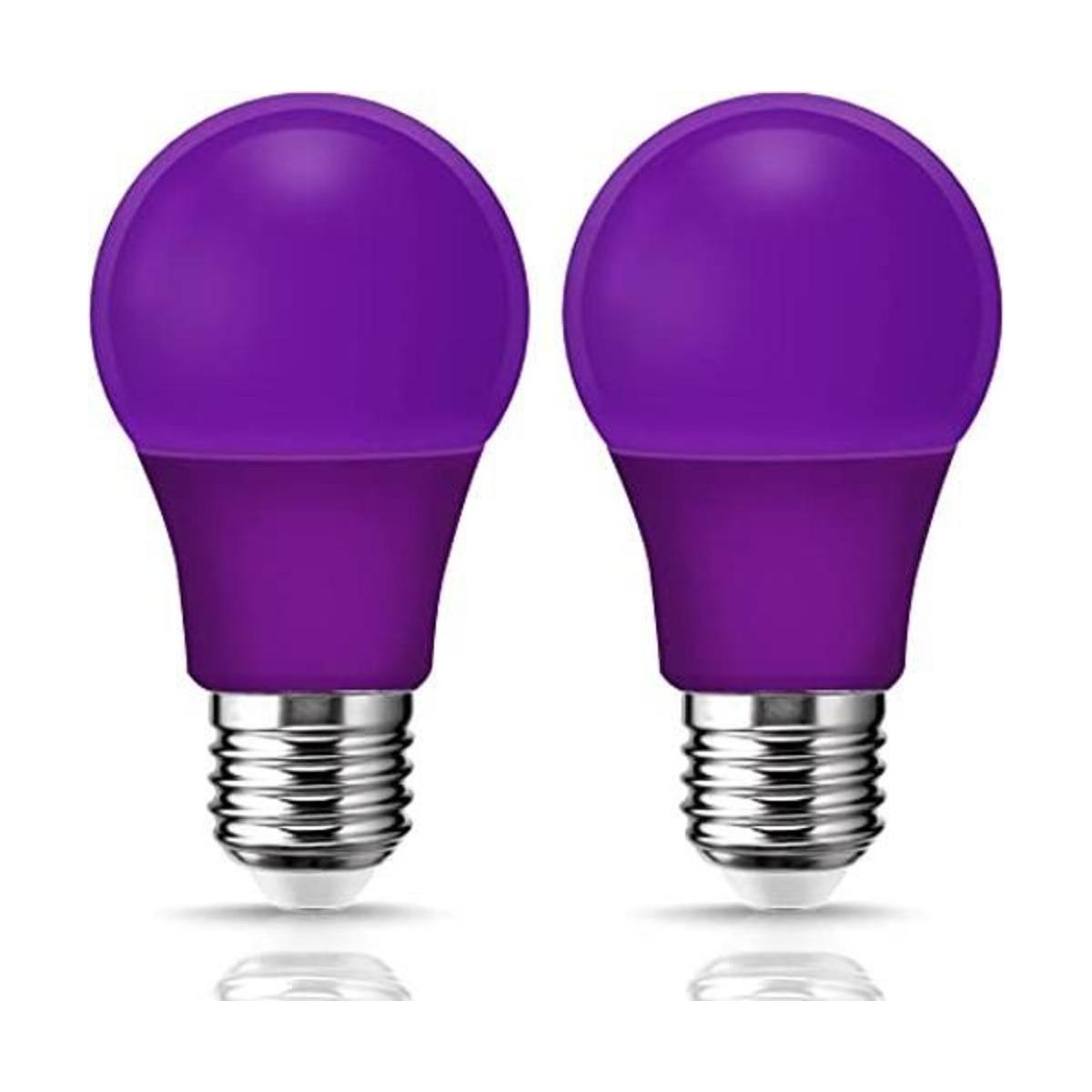 Bombillas LED moradas bombilla LED negra A19 de 9 W