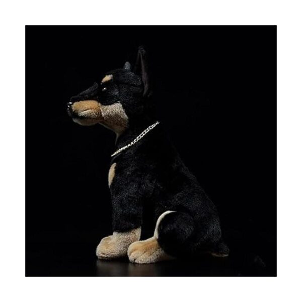 Peluche realista Doberman de 12 pulgadas animal de