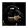 Peluche realista Doberman de 12 pulgadas animal de