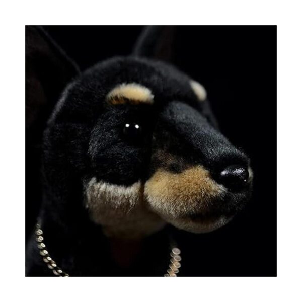 Peluche realista Doberman de 12 pulgadas animal de