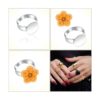 Aylifu 20 piezas de anillos en blanco y dorado ajustables