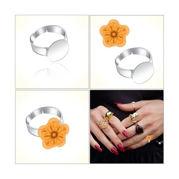 Aylifu 20 piezas de anillos en blanco y dorado ajustables