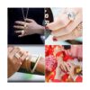 Aylifu 20 piezas de anillos en blanco y dorado ajustables