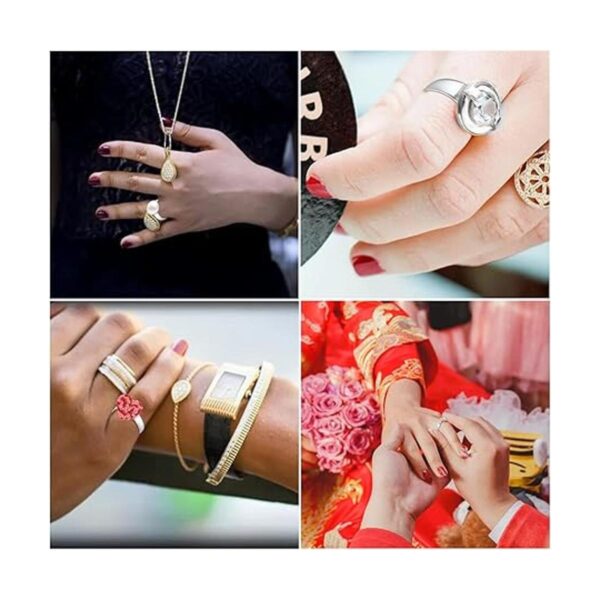 Aylifu 20 piezas de anillos en blanco y dorado ajustables