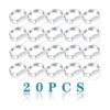 Aylifu 20 piezas de anillos en blanco y dorado ajustables