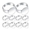 Aylifu 20 piezas de anillos en blanco y dorado ajustables