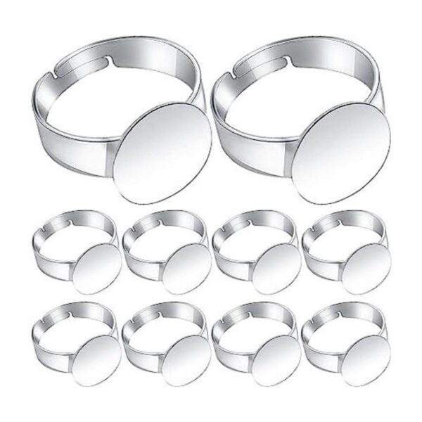 Aylifu 20 piezas de anillos en blanco y dorado ajustables