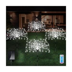 Luces solares para exteriores paquete de 4 120 luces LED_1