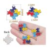 Hmjpng 20 abalorios coloridos para autismo aleación