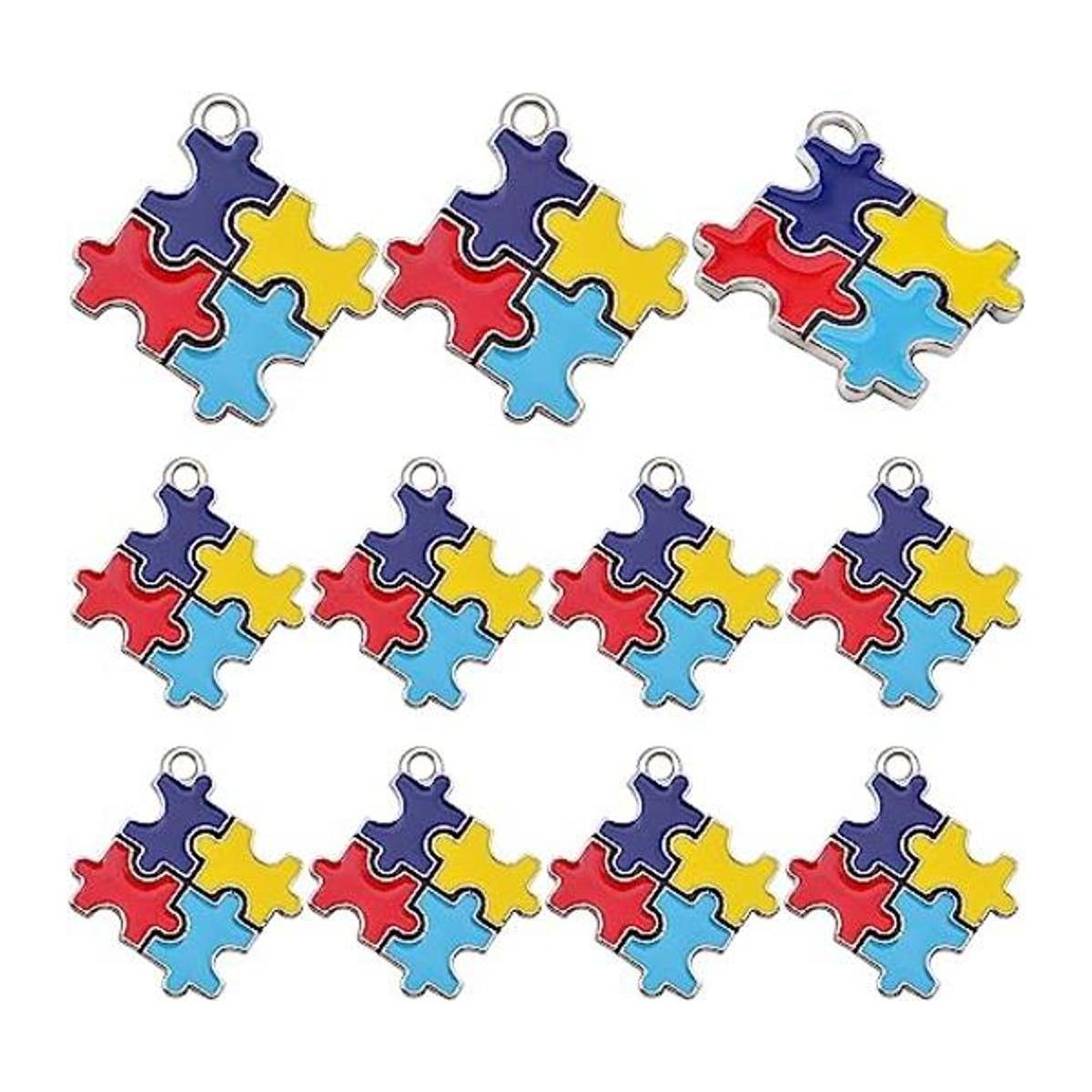 Hmjpng 20 abalorios coloridos para autismo aleación