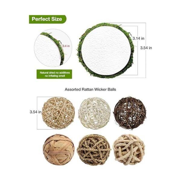 Bola decorativa de musgo verde natural bolas colgantes