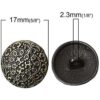 KARMELLING 30 botones de metal para coser bronce