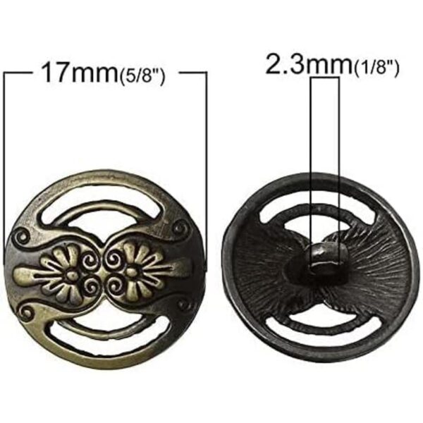 KARMELLING 30 botones de metal para coser bronce