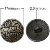 KARMELLING 30 botones de metal para coser bronce