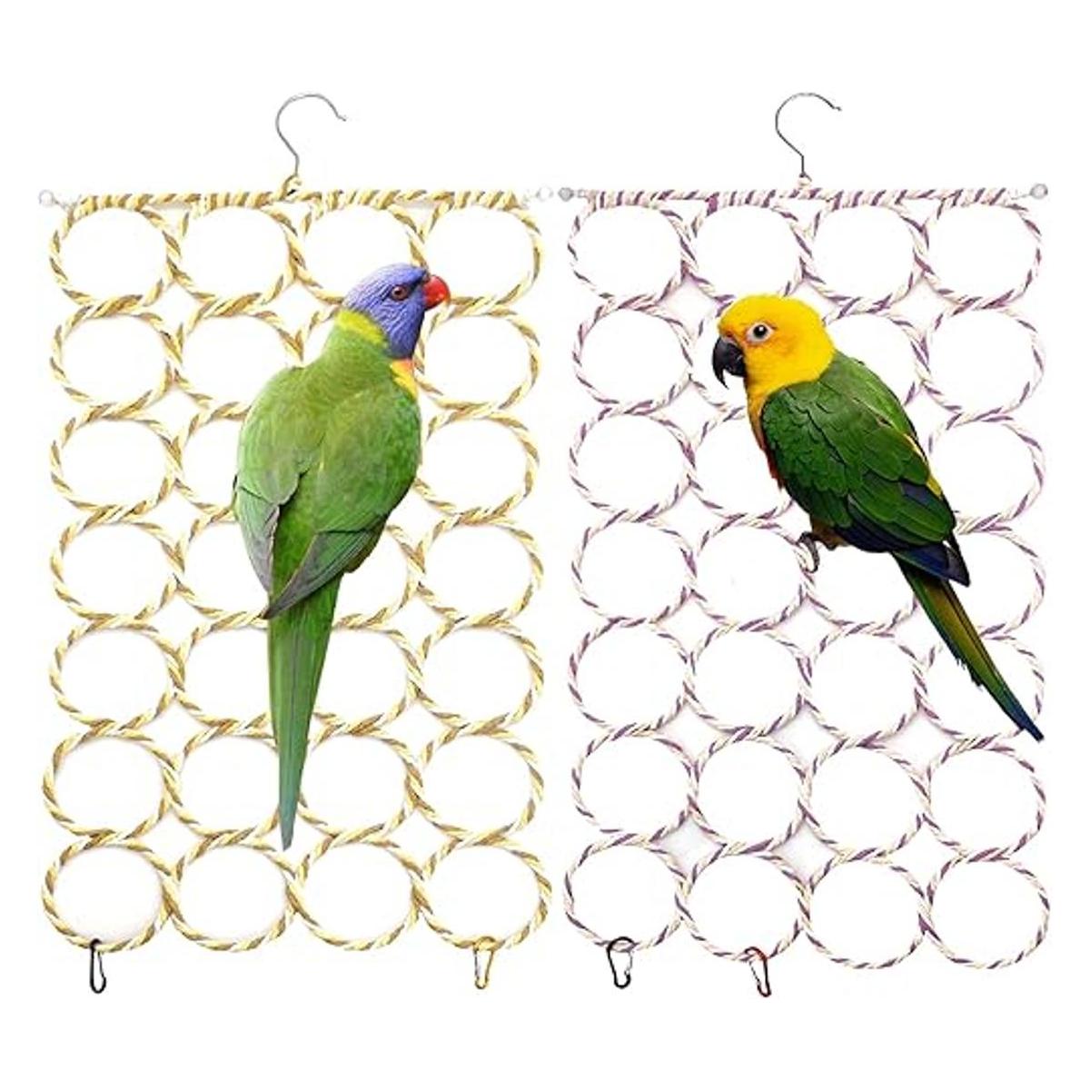 BNOSDM 2 paquetes de red de cuerda de cáñamo para pájaros