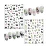 Calcomanías de arte de uñas panda diseño de oso de