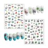 Calcomanías de arte de uñas panda diseño de oso de