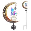 HEDAQI Luz solar de jardín luces de estaca de hadas_1