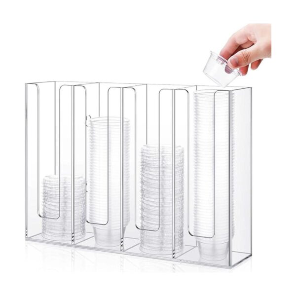 Organizador de tapa de taza de acrílico para salsa 4