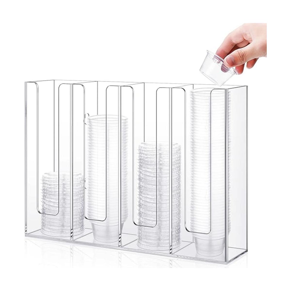Organizador de tapa de taza de acrílico para salsa 4