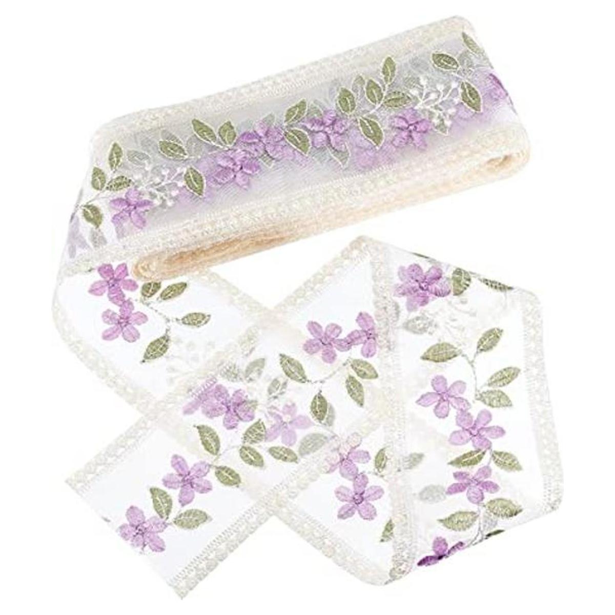 GORGECRAFT Cinta de encaje de flores vintage de 6 yardas