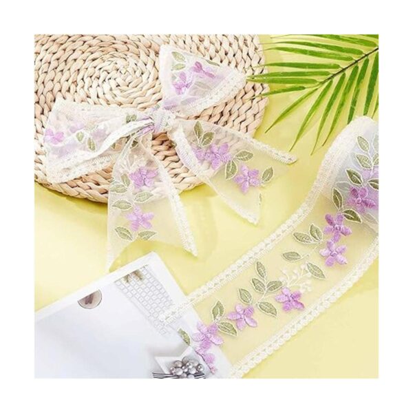 GORGECRAFT Cinta de encaje de flores vintage de 6 yardas_4