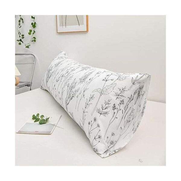 Funda de almohada corporal de flores blancas de 20 x 54