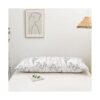 Funda de almohada corporal de flores blancas de 20 x 54