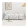 Funda de almohada corporal de flores blancas de 20 x 54