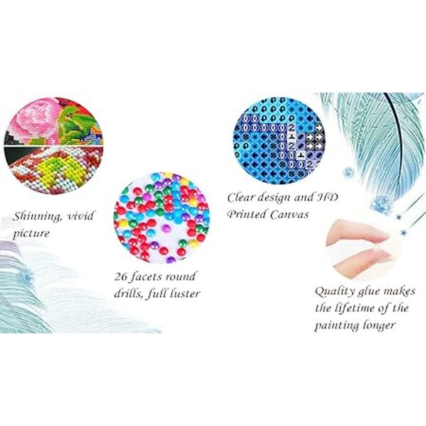 Peeua Kits de arte de diamantes de mandala para adultos