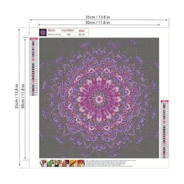 Peeua Kits de arte de diamantes de mandala para adultos
