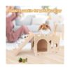 BWOGUE Extra Large Wooden Rabbit Castle Bunny House and
