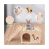 BWOGUE Extra Large Wooden Rabbit Castle Bunny House and