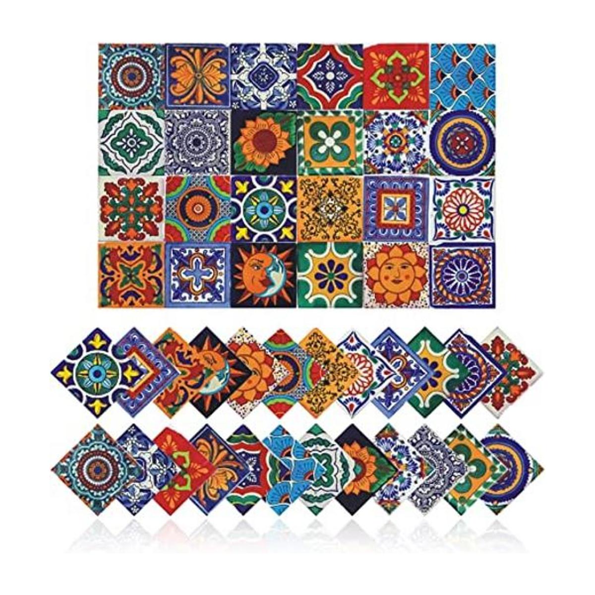 Cendray 24 pegatinas de azulejos para decoración de pared