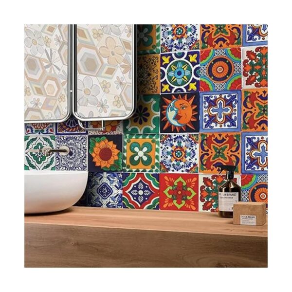 Cendray 24 pegatinas de azulejos para decoración de pared