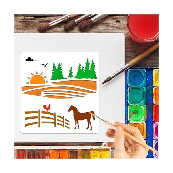 OOTSR 9 plantillas de pintura de paisaje para