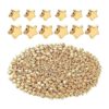 800 cuentas de plástico de estrella chapadas en oro