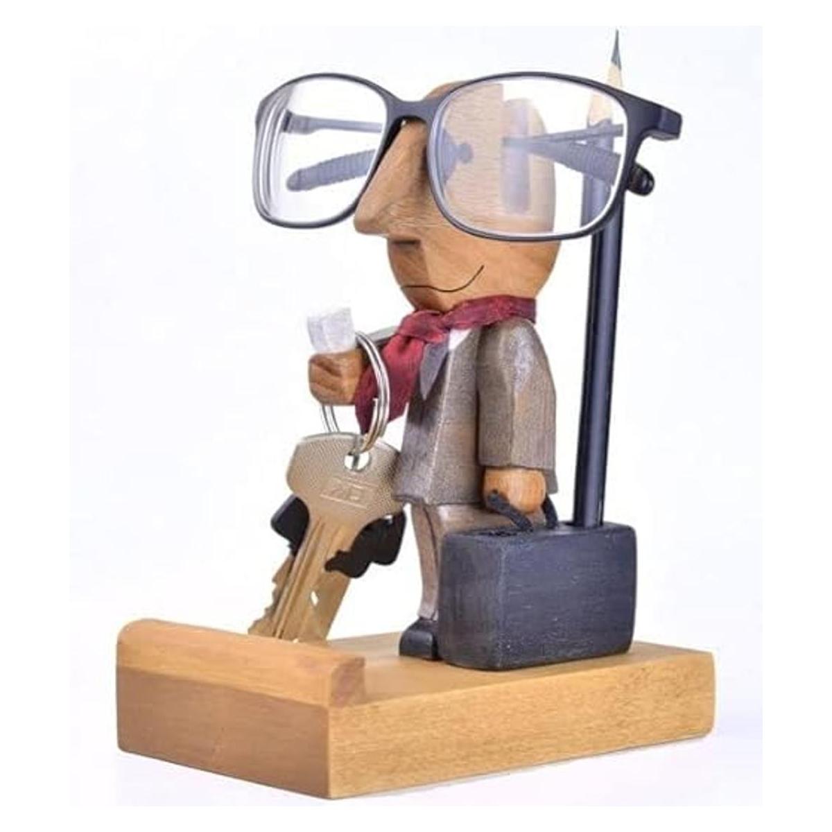 Soporte de madera hecho a mano para gafas soporte de
