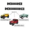 RCLIOLN Transmisión CVD de acero para automóvil RC Crawler