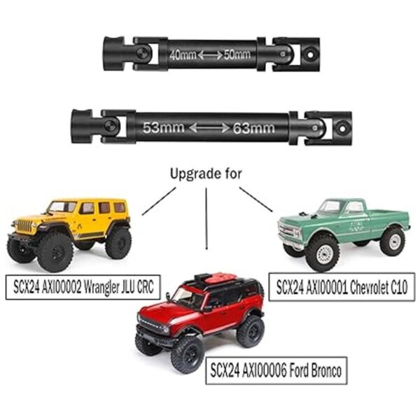 RCLIOLN Transmisión CVD de acero para automóvil RC Crawler