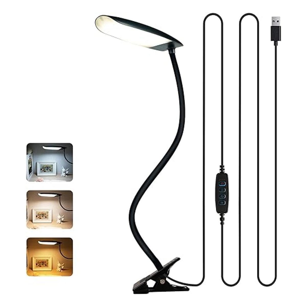 LiFMIRA Luz de clip con abrazadera LED de lectura para