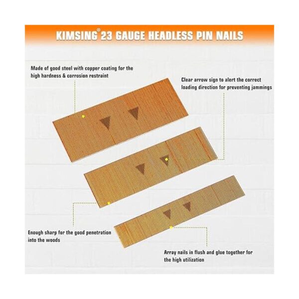 KIMSING P620 Clavos sin cabeza calibre 23 longitud de