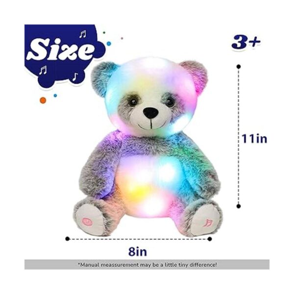 Cuteoy Juguete de peluche suave con diseño de panda LED_2