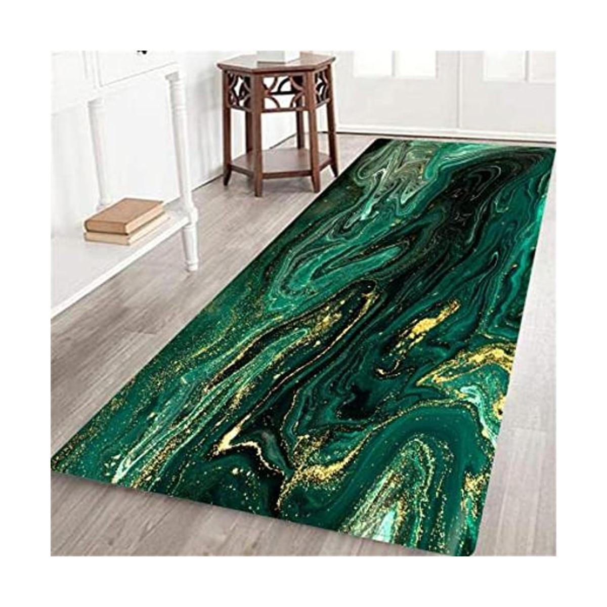 MATEKULI Alfombra larga con pintura abstracta para verter