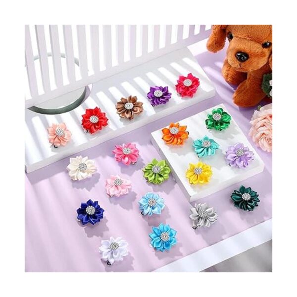 40 lazos para el pelo de perros con flores con pasador