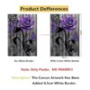 Lienzo decorativo para pared diseño de flores moradas_3