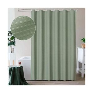 MitoVilla Juego de cortinas de ducha de gofre verde